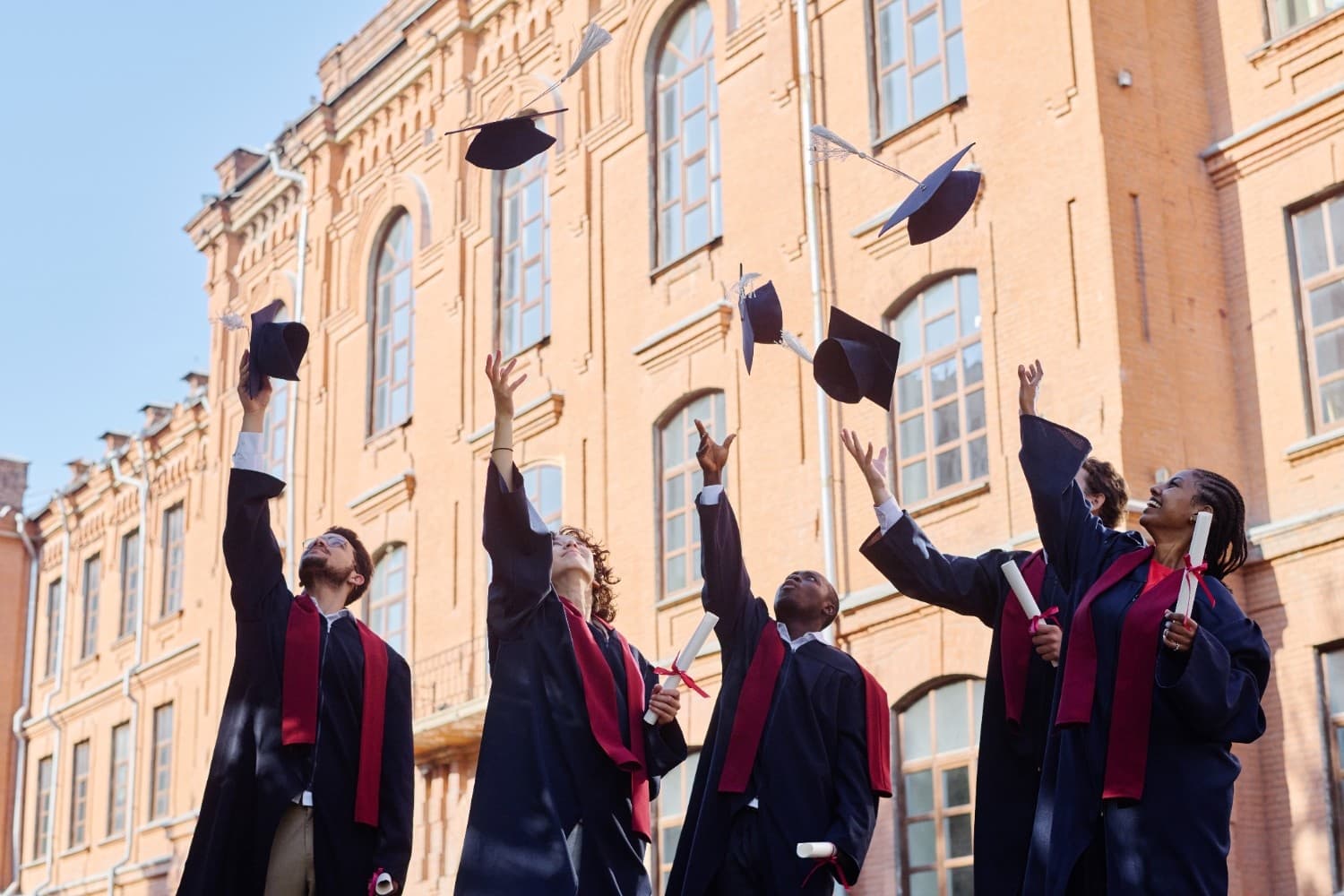 Graduates celebrating